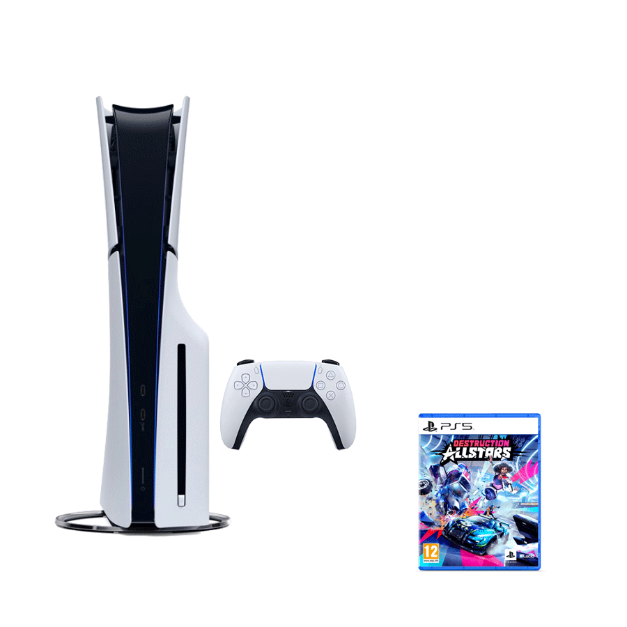 PlayStation 5 Slim D chassis + gratis Destruction AllStars