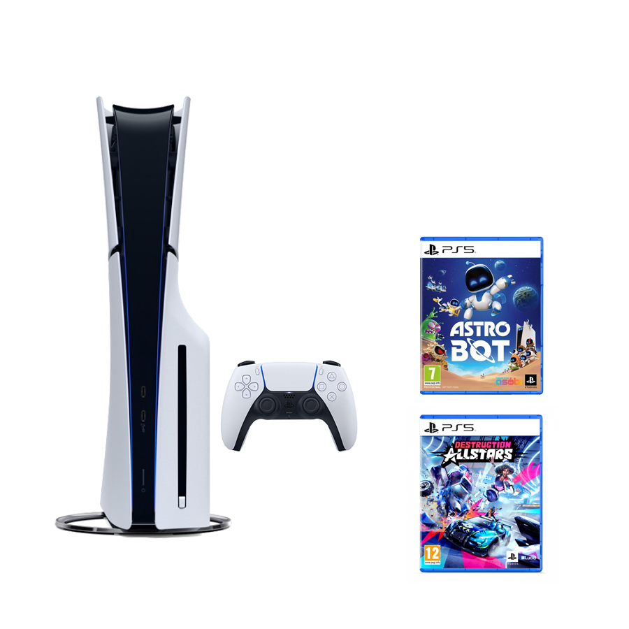PlayStation 5 Slim+Astro Bot PS5 + Destruction AllStars PS 5