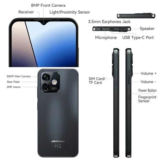 Ulefear Note 16 PRO 4G 6.52 "8+512GB black - Image 3