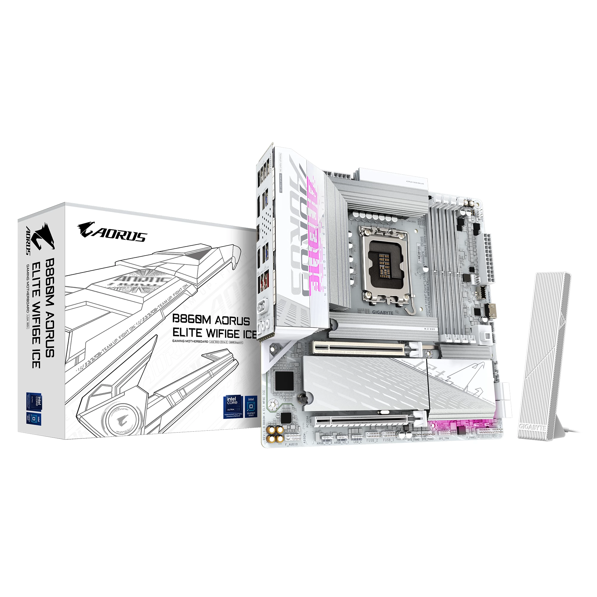 Gigabyte B860M Aorus Elite WiFi6e Ice LGA1851