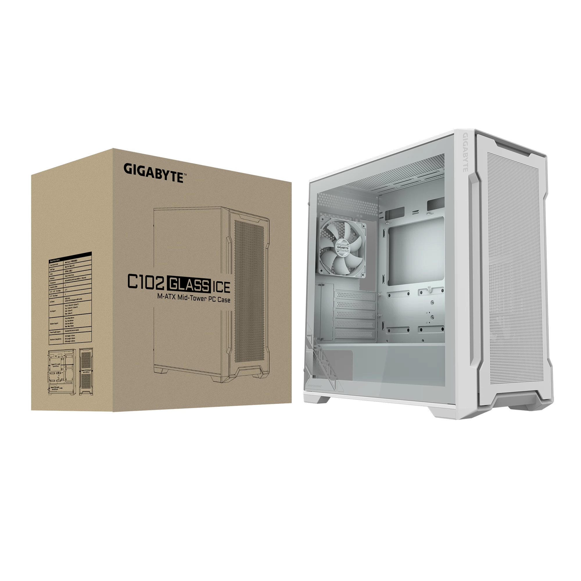 GIGABYTE C102 Glass white - Image 8