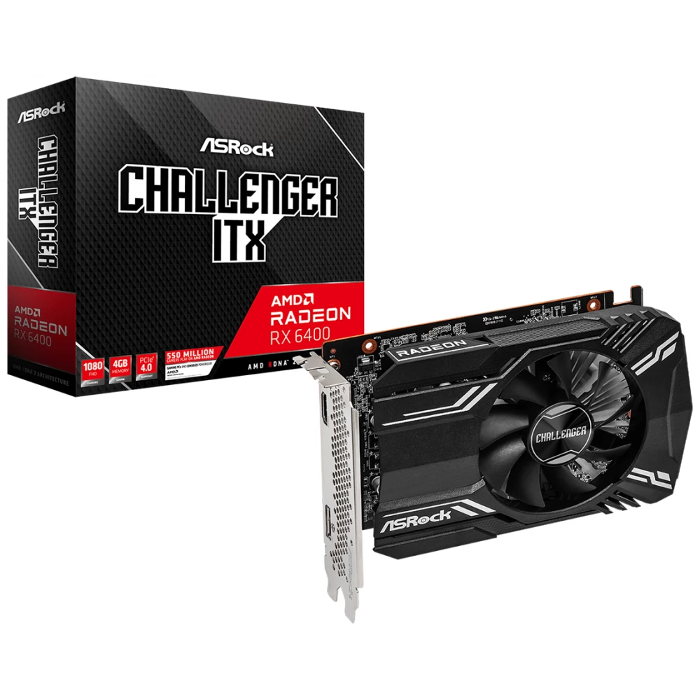 Asrock Radeon RX 6400 4GB GDDR6 Challenger ITX