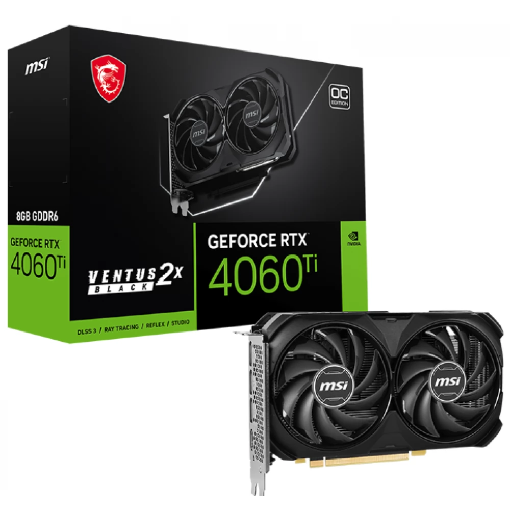 MSI Ventus 2x Black OC GeForce RTX 4060 Ti 8GB