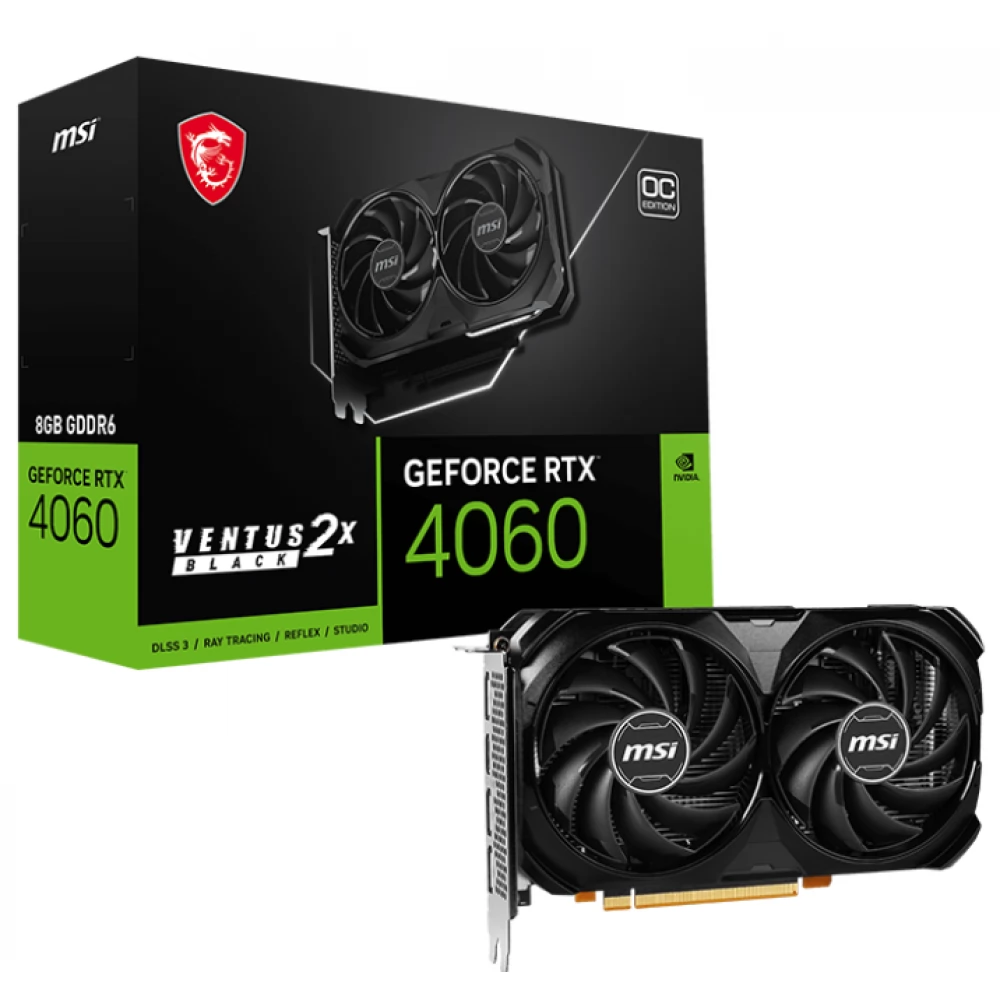 MSI Ventus 2x Black OC GeForce RTX 4060 8GB GDDR6