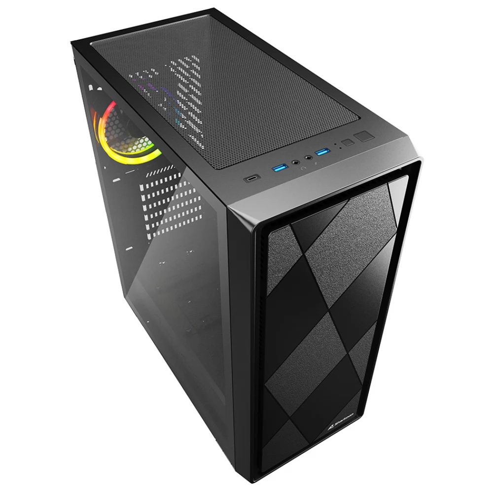 SHARKOON VS8 RGB Computer Case Black - Image 3
