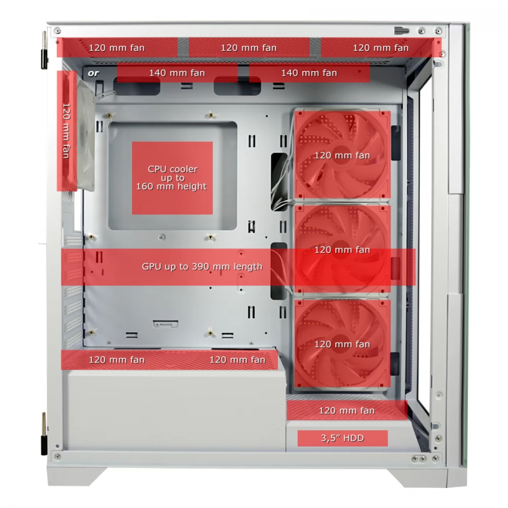 LCPOWER Gaming 806W - Crosswind_X computer case white - Image 13