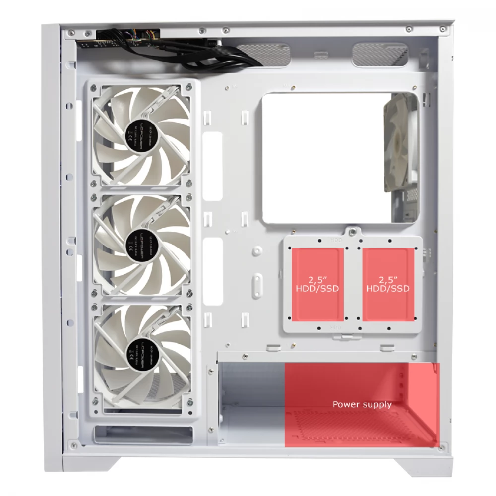 LCPOWER Gaming 806W - Crosswind_X computer case white - Image 15