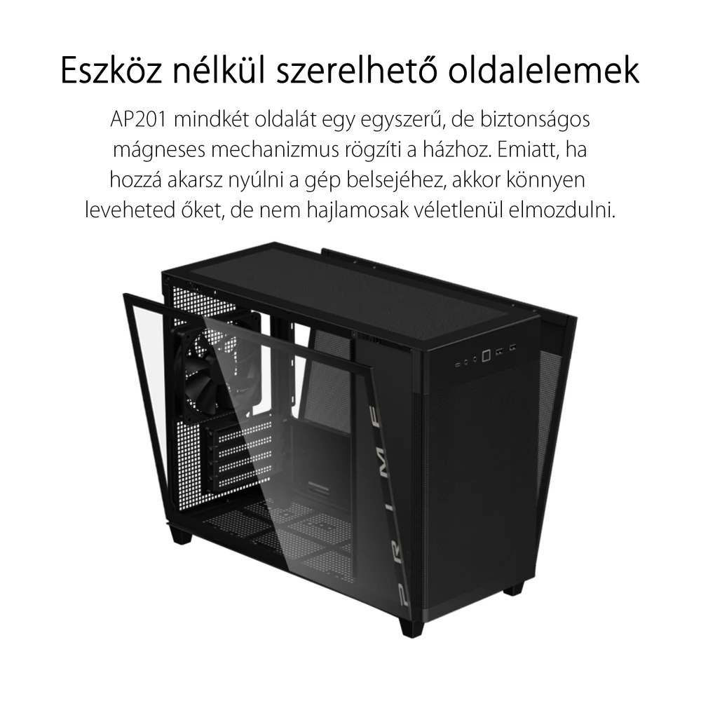 ASUS Prime AP201 TG Crna - Image 4