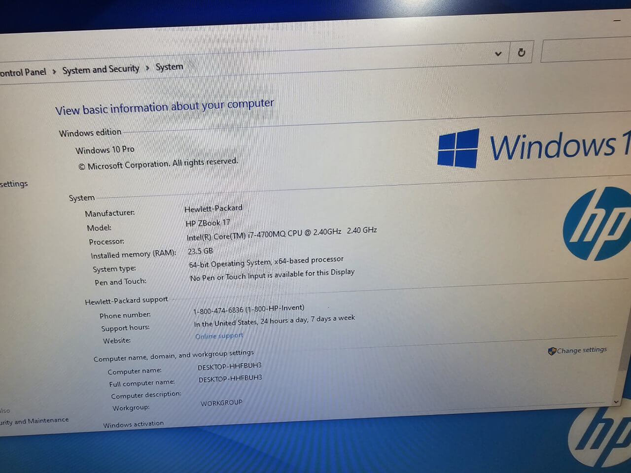 LAPTOP HP ZBook 17 G2 17.3" i7-4700MQ Quadro K3100M 4GB - Image 3