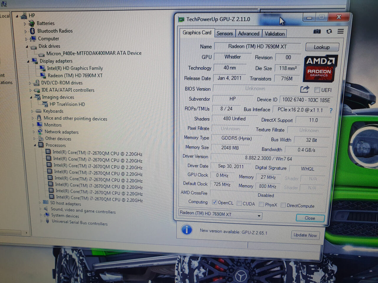 LAPTOP HP Pavilion 15.6" i7-2670QM 8GB 400GB SSD 2 grafike - Image 6